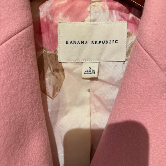 Banana Republic Pink Wool Trench Coat - Picture 2 of 7